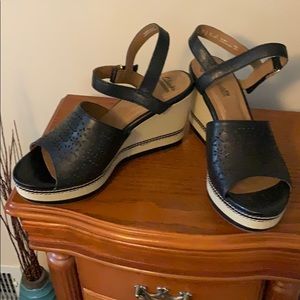 Clark’s soft cushion wedge sandals